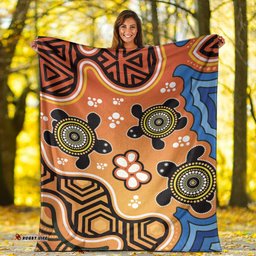 Aboriginal Blanket Aboriginal Dot Painting Turtle