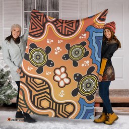 Aboriginal Blanket Aboriginal Dot Painting Turtle