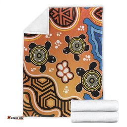 Aboriginal Blanket Aboriginal Dot Painting Turtle
