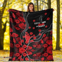 Aboriginal Blanket ANZAC Day Poppy Flower