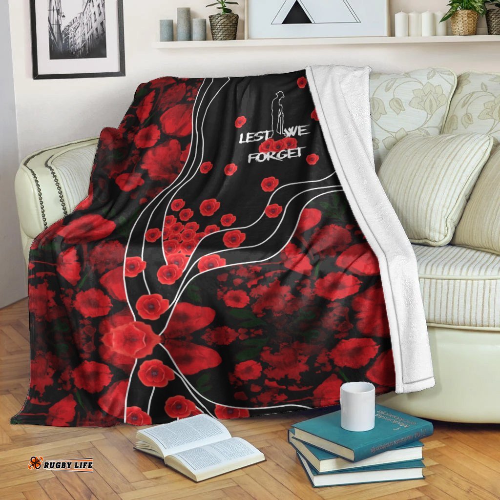 Aboriginal Blanket ANZAC Day Poppy Flower