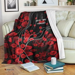 Aboriginal Blanket ANZAC Day Poppy Flower