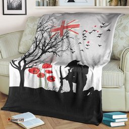 New Zealand ANZAC Lest We Forget Remebrance Day White Premium Blanket