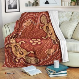Australia Aboriginal Premium Blanket Indigenous Platypus Ver 3