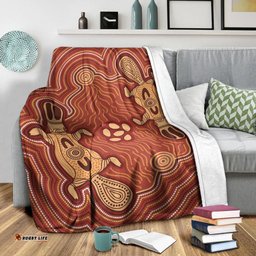 Australia Aboriginal Premium Blanket Indigenous Platypus Ver 3