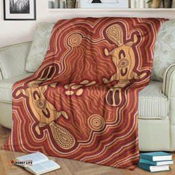 Australia Aboriginal Premium Blanket Indigenous Platypus Ver 3