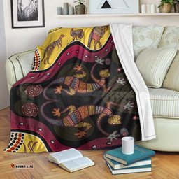 Aboriginal Blanket Aboriginal Lizard Kangaroo Pattern Australia