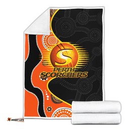 Perth Scorchers Indigenous Orange and Black Blanket