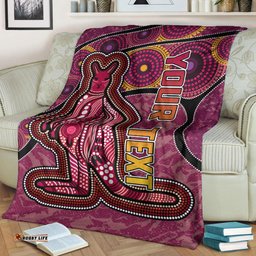 Maroons Rugby Blanket Custom Maroons Kangaroo Blanket