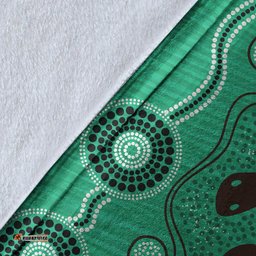 Australia Aboriginal Premium Blanket Indigenous Platypus Ver 12