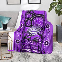 Hobart Hurricanes Cricket Blanket Happy Australia Day Aboriginal Art