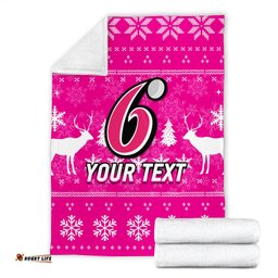 Custom Personalised Sydney Sixers Cricket Australian Christmas Ugly Style Blanket