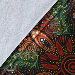 Australia Aboriginal Premium Blanket Indigenous Symbol Leaf Ver 1