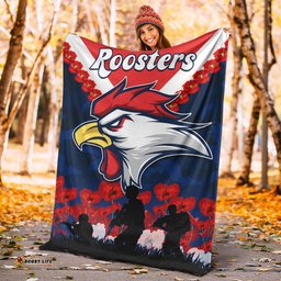 Roosters ANZAC Premium Blanket We Will Remember Them