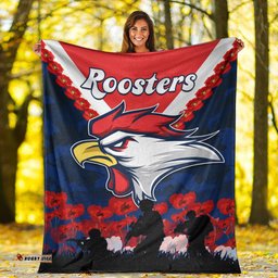 Roosters ANZAC Premium Blanket We Will Remember Them