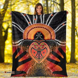 Aboriginal Blanket Aboriginal Hand With Turtle