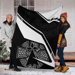 Brittany Celtic Premium Blanket Celtic Cross and Brittany Stoat Ermine