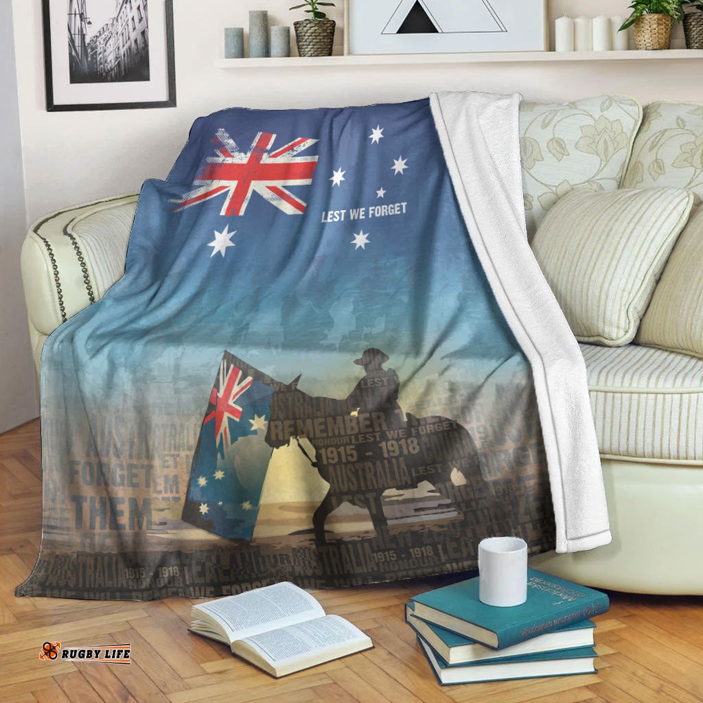 ANZAC Lest We Forget The Light Horse Premium Blanket