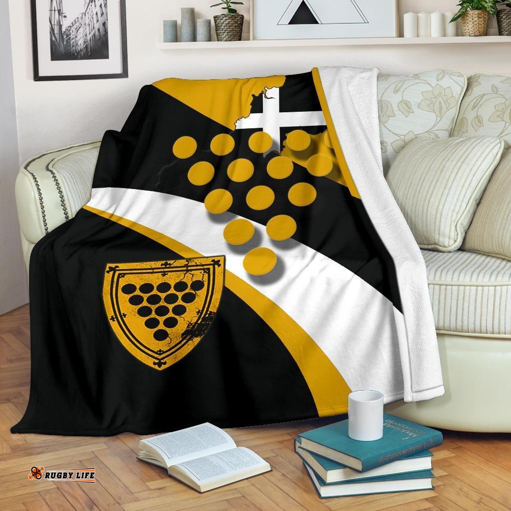 Cornwall Celtic Premium Blanket Cornish Flag With Duke of Cornwall Version 2