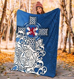 Scotland Celtic Premium Blanket Scottish Flag and Lion