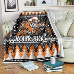 Custom Tigers Rugby Blanket Chirstmas Vibe