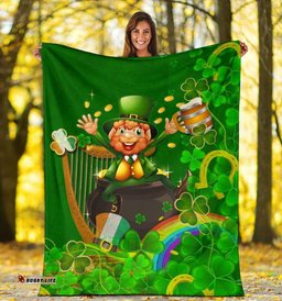 Ireland Celtic Premium Blanket Happy Leprechaun