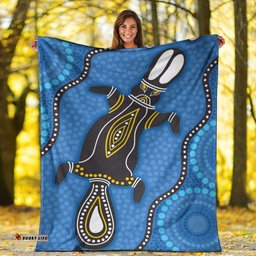 Australia Aboriginal Premium Blanket Indigenous Platypus Ver 2