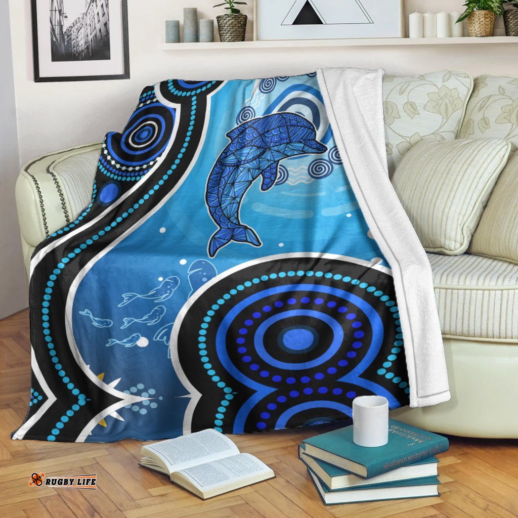 Aboriginal Blanket Aboriginal Dolphin Australia Pattern Sea