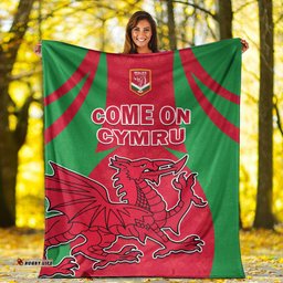 Wales Rugby Premium Blanket The Dragons National Team Come On Cymru