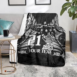 Custom New Zealand Rugby Blanket Black Haka Dance With NZ Champions History