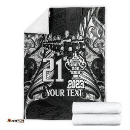 Custom New Zealand Rugby Blanket Black Haka Dance With NZ Champions History