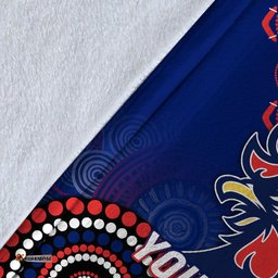 Custom Personalised Roosters Rugby Aboriginal Art Blanket