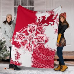 Wales Premium Blanket Cymru Celtic Cross