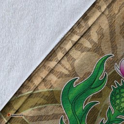 Scottish Premium Blanket Thistle Flowers Celtic Knot Vintage Style