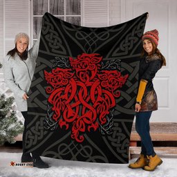 Celtic Three Dragon Premium Blanket