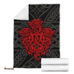 Celtic Three Dragon Premium Blanket