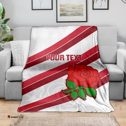 Custom England Rugby Blanket 2024 Go Champions Red Rose Sporty Version