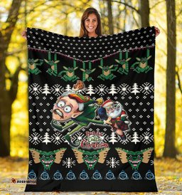 Celtic Ugly Christmas Premium Blanket Kick Ass Xmas Ho Ho Ho