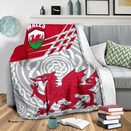 Wales Premium Blanket Welsh Cymru With Celtic Patterns