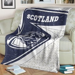 Scotland Rugby Premium Blanket Celtic Scottish Rugby Ball Lion Ver