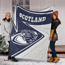 Scotland Rugby Premium Blanket Celtic Scottish Rugby Ball Lion Ver