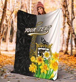 Cornwall Celtic Custom Personalised Premium Blanket Daffodil With Seal