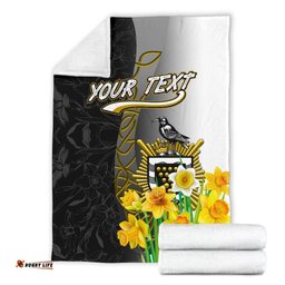 Cornwall Celtic Custom Personalised Premium Blanket Daffodil With Seal