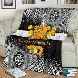 Celtic Cornwall Premium Blanket Cornwall Flag With Celtic Triskelion