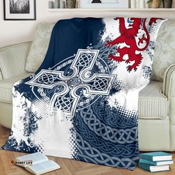 Scotland Premium Blanket Scottish Celtic Cross