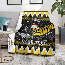 Custom Tigers Football Blanket Christmas Vibe