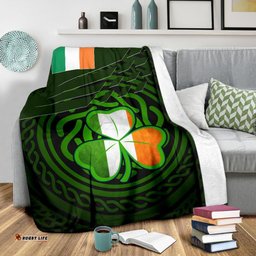 Ireland Premium Blanket Ireland Symbol With Celtic Patterns