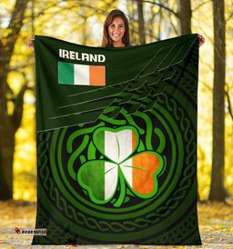 Ireland Premium Blanket Ireland Symbol With Celtic Patterns