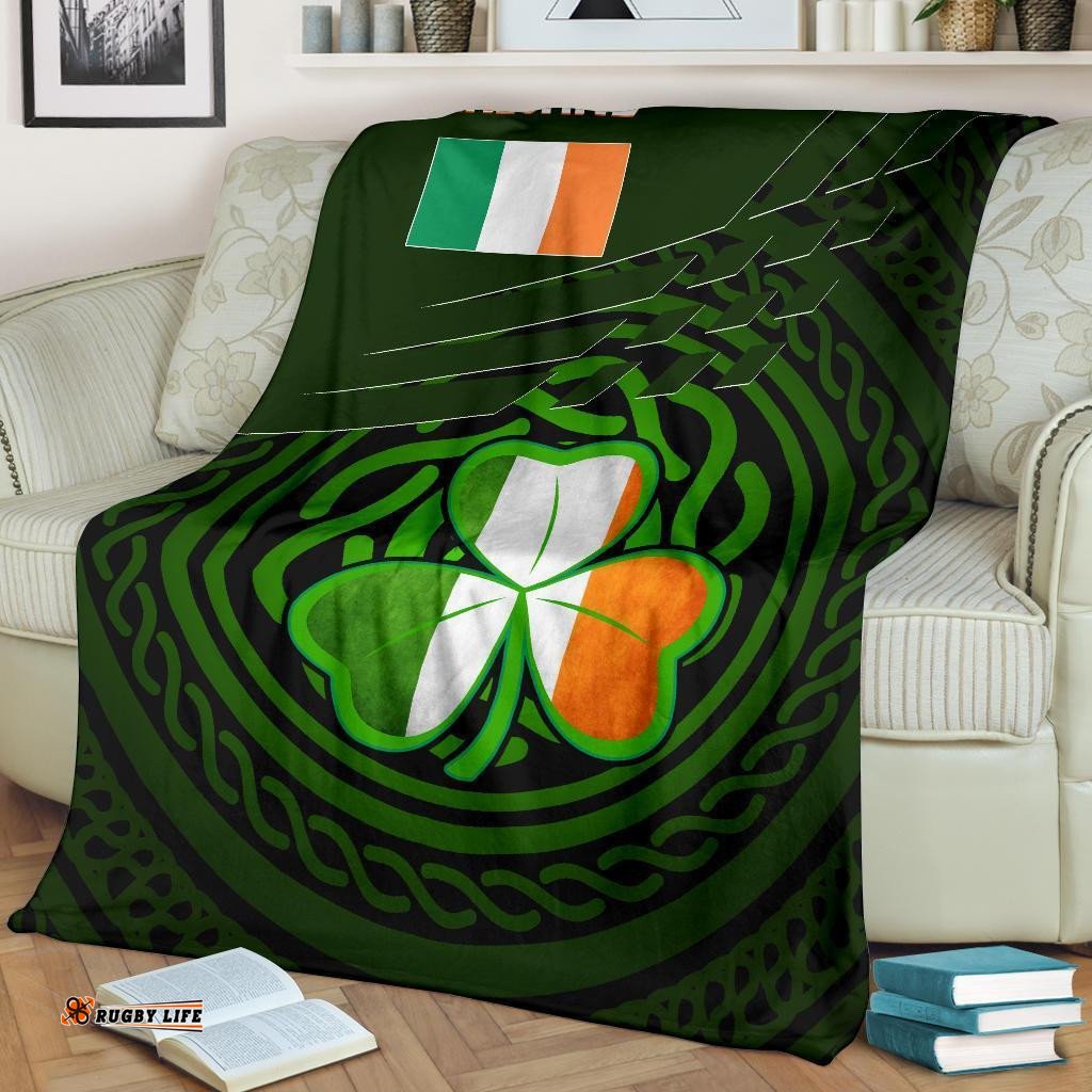 Ireland Premium Blanket Ireland Symbol With Celtic Patterns