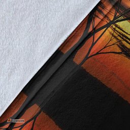 Australia Blanket Australia Kangaroo Sunset Background